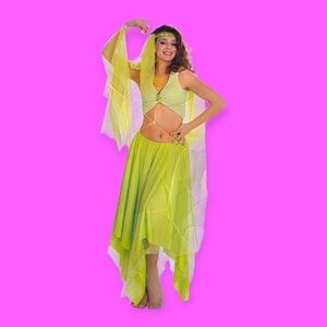Rubie's Green Harem Belly Dancer Costume Size Medium